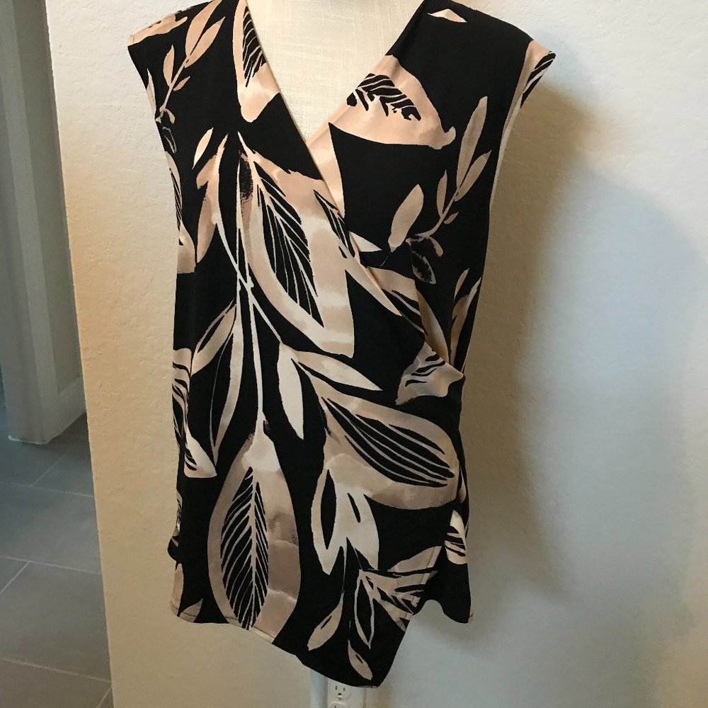 ALFANI | Watercolor Palm Wrap - Top S & M - Picture 7 of 10